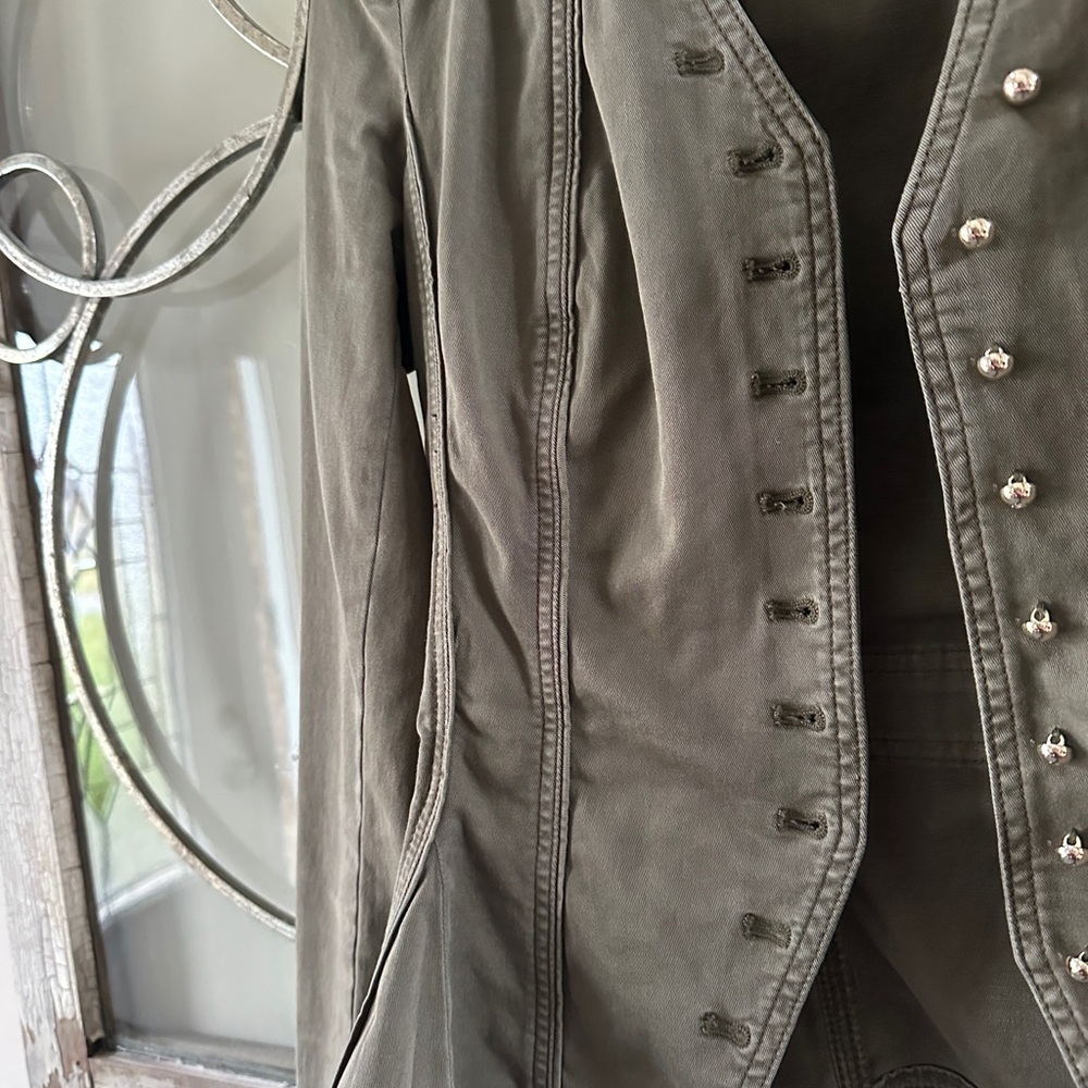 Olive Military Style Women's Jacket - Picture 2 of 5